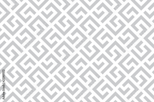 Abstract geometric pattern with stripes, lines. Seamless vector background. White and grey ornament. Simple lattice graphic design.