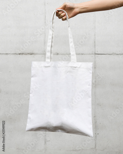 White Eco Bag. fiber pouch.