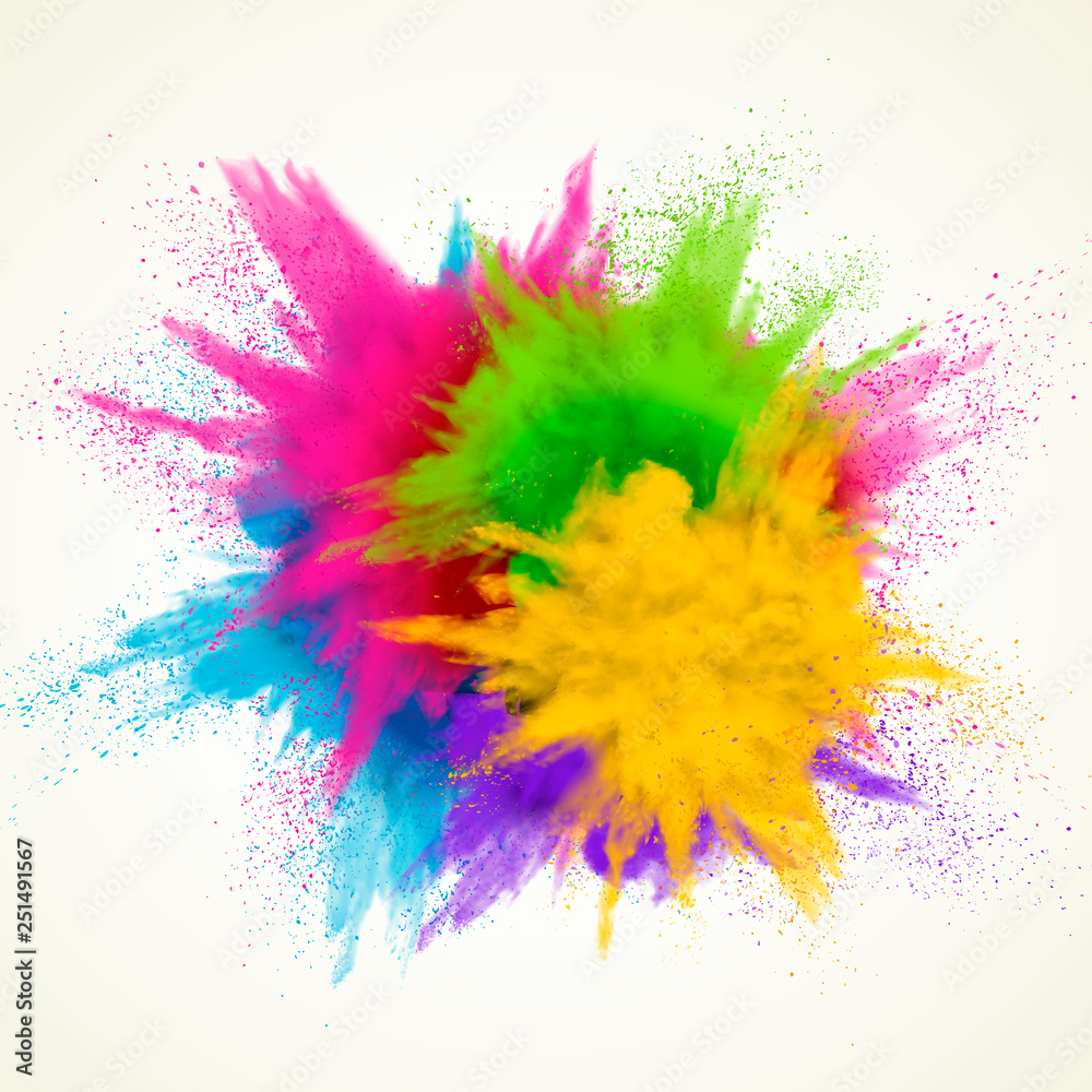 Colorful powder explosion effect Stock Vector Adobe Stock