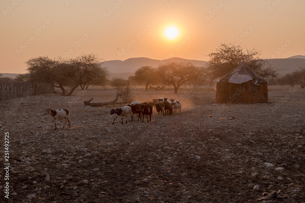 Namibian Village st sunset