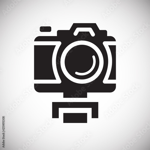 Video blogger equipment icon on white background for graphic and web design, Modern simple vector sign. Internet concept. Trendy symbol for website design web button or mobile app
