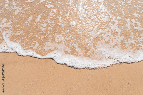 Tropical beach and smooth wave abstract texture background.