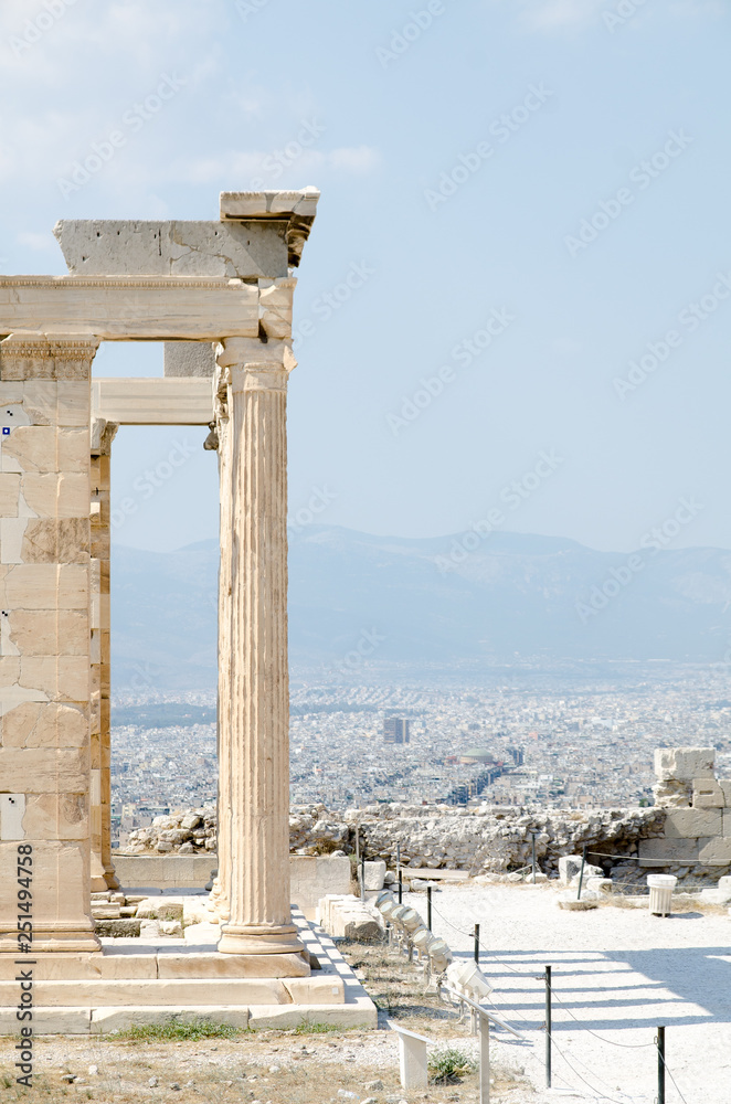 The ruins of Acropolis in Athens, Greece