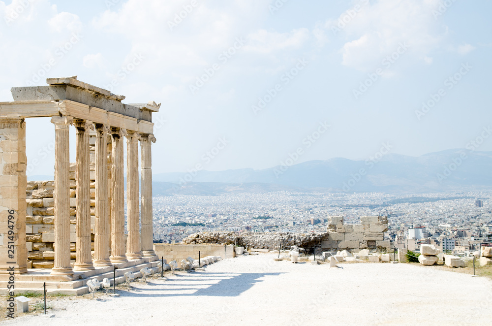The ruins of Acropolis in Athens, Greece