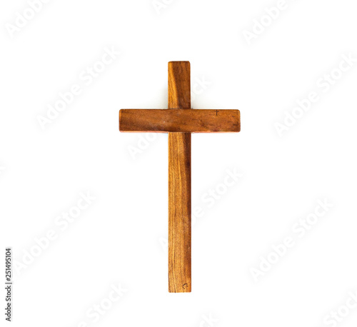 Ash wednes day cross concept: Cross on white background