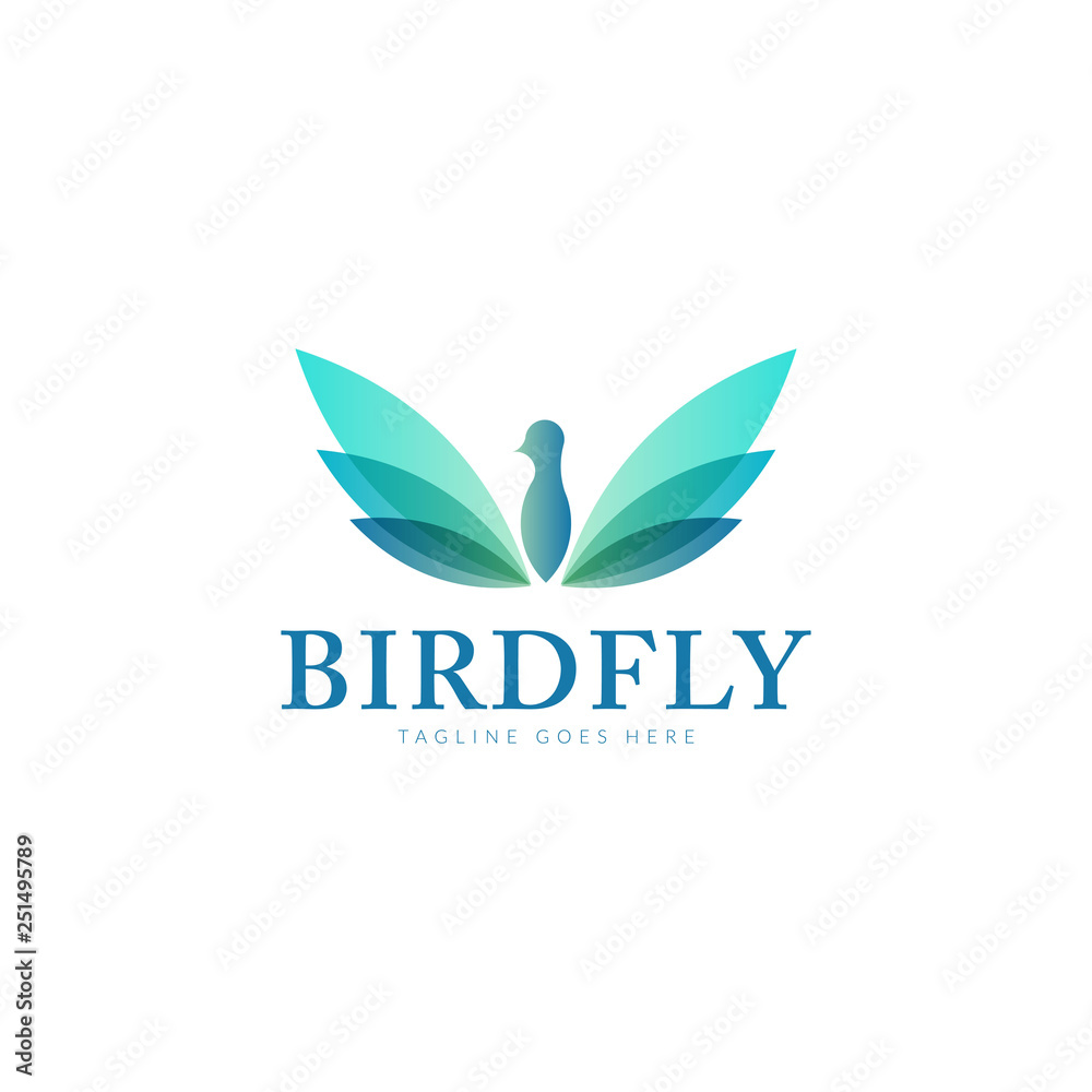 colorful bird logo