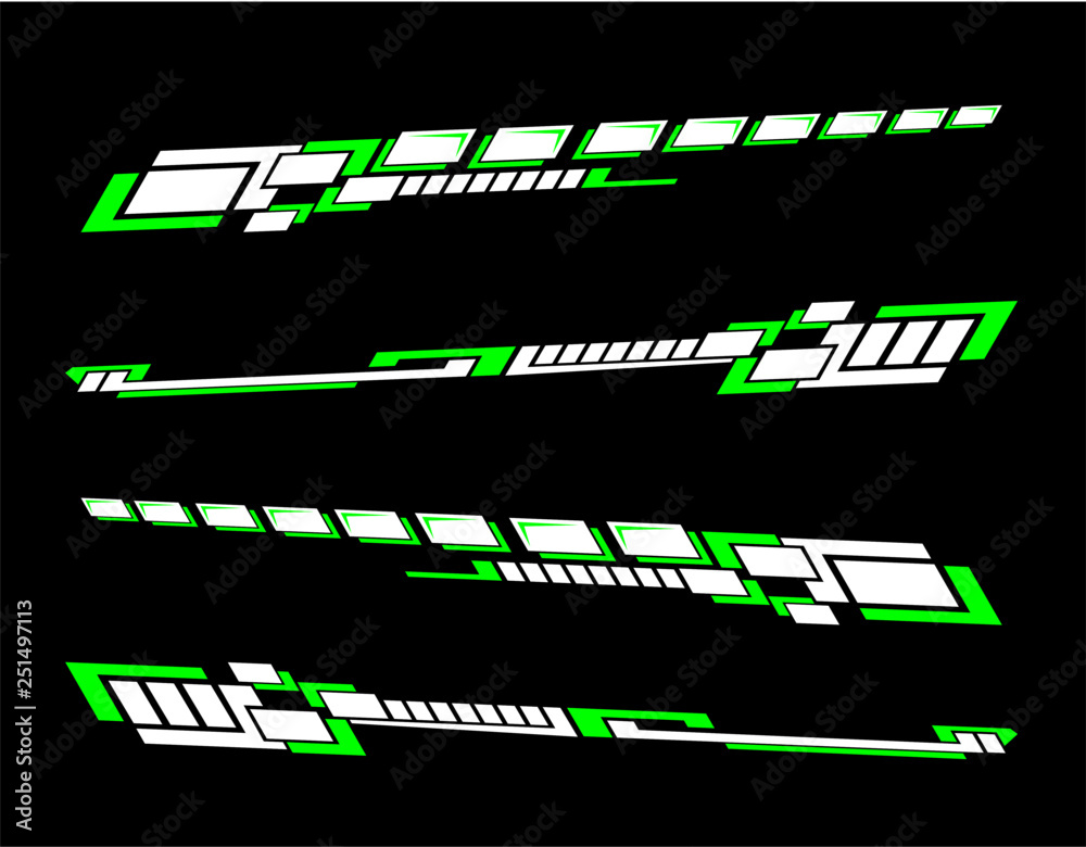 Vinyls sticker set Decals for Car racing truck mini bus modify ...