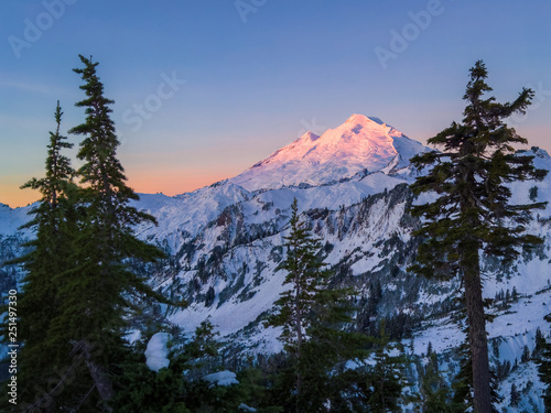 Mount Baker Alpenglow photo