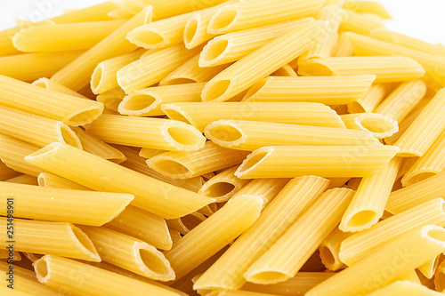 Beveled tube pasta spaghetti