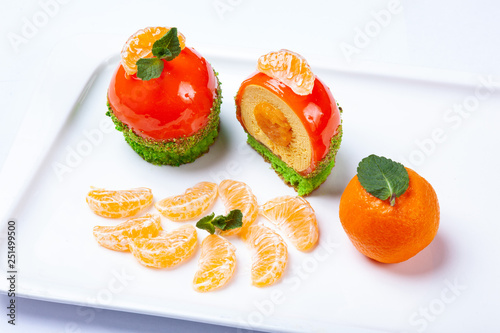 Mandarin dessert plate
