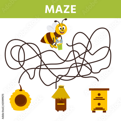 Online Maze games for Young Children: Bee