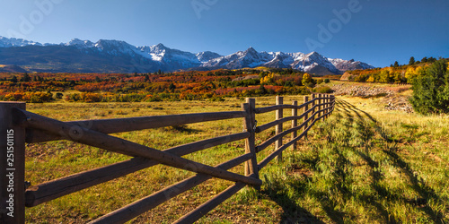 Colorado autumn panorama photo