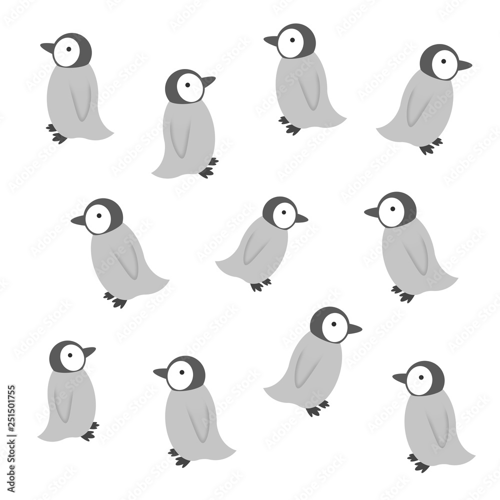 Obraz premium エンペラーペンギンのヒナの背景