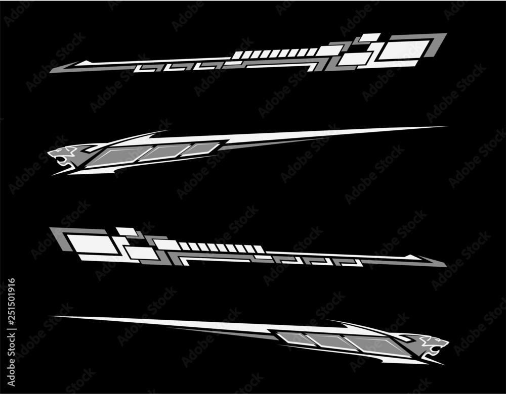 Vinyls sticker set Decals for Car racing truck mini bus modify ...