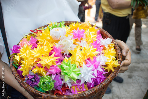 flowers in a basket