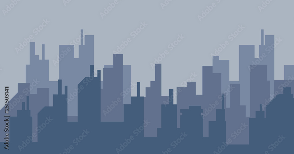 Silhouette of the city illustration