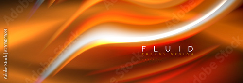 Fluid colors mixing glowing neon wave background, holographic texture