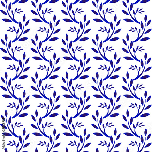 porcelain pattern with leaves