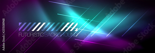 Shiny glowing lights neon color design background
