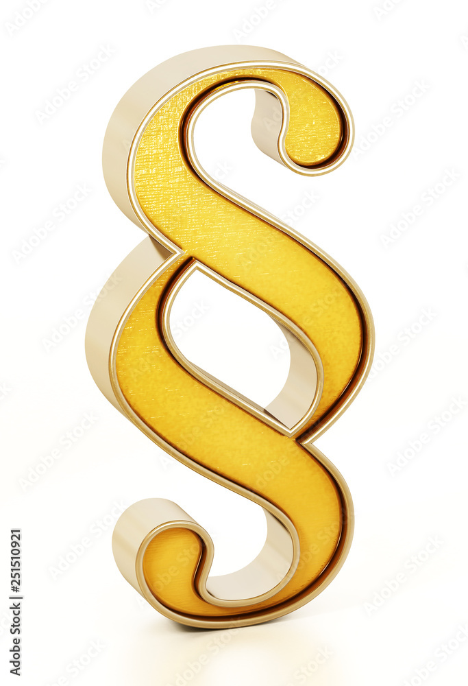 Paragraph symbol isolated on white background. 3D illustration Paragraph symbol isolated on white background. 3D illustration