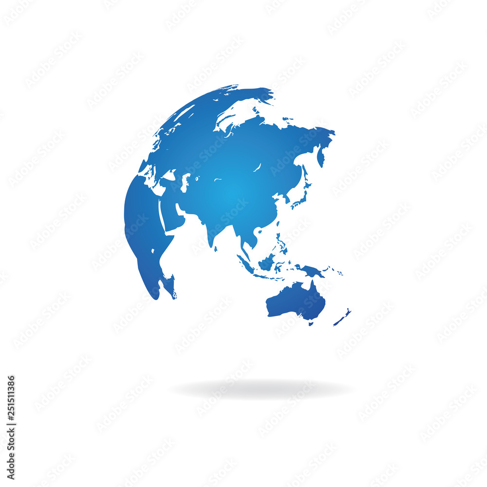 Vector globe icon