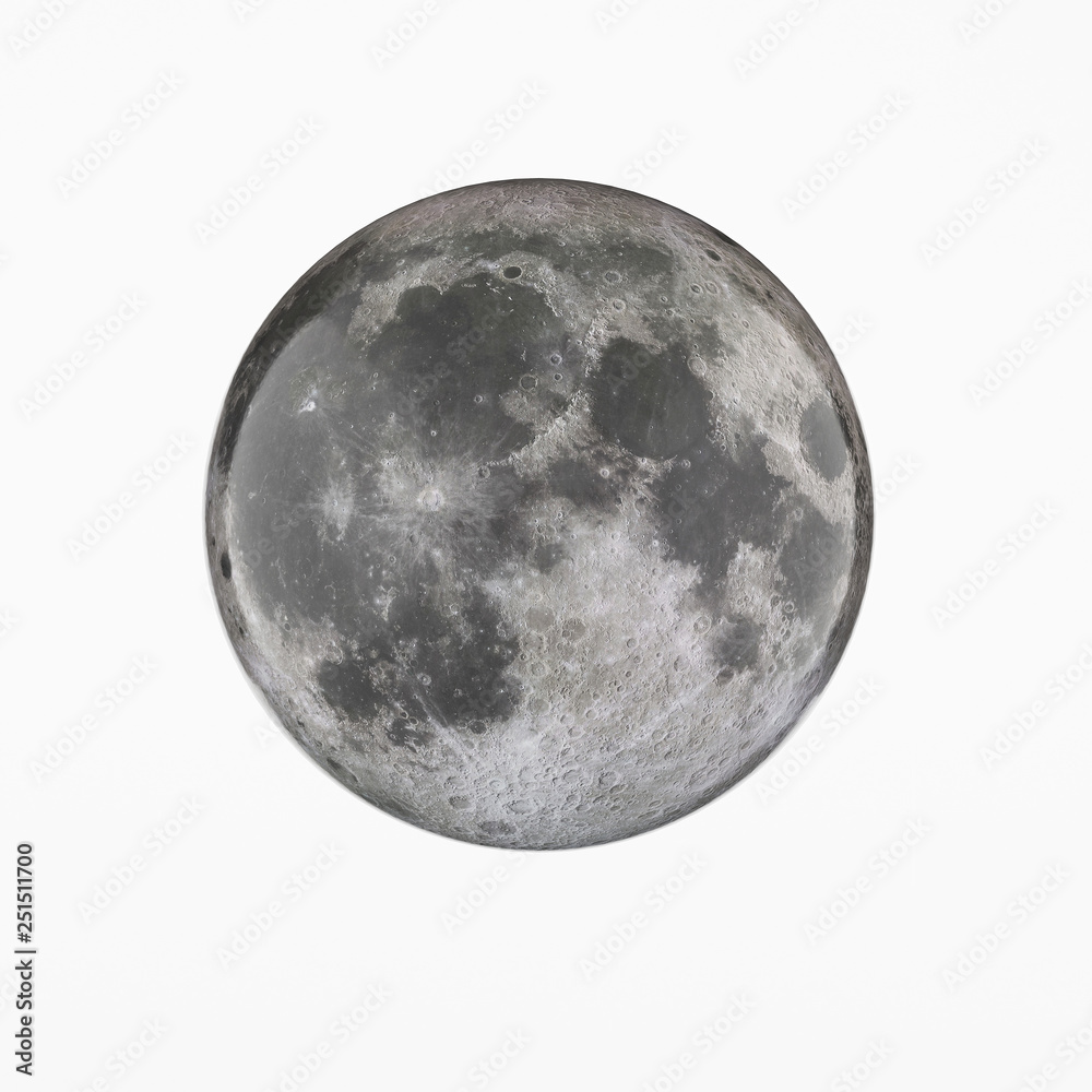the moon on a white background the moon on a white background