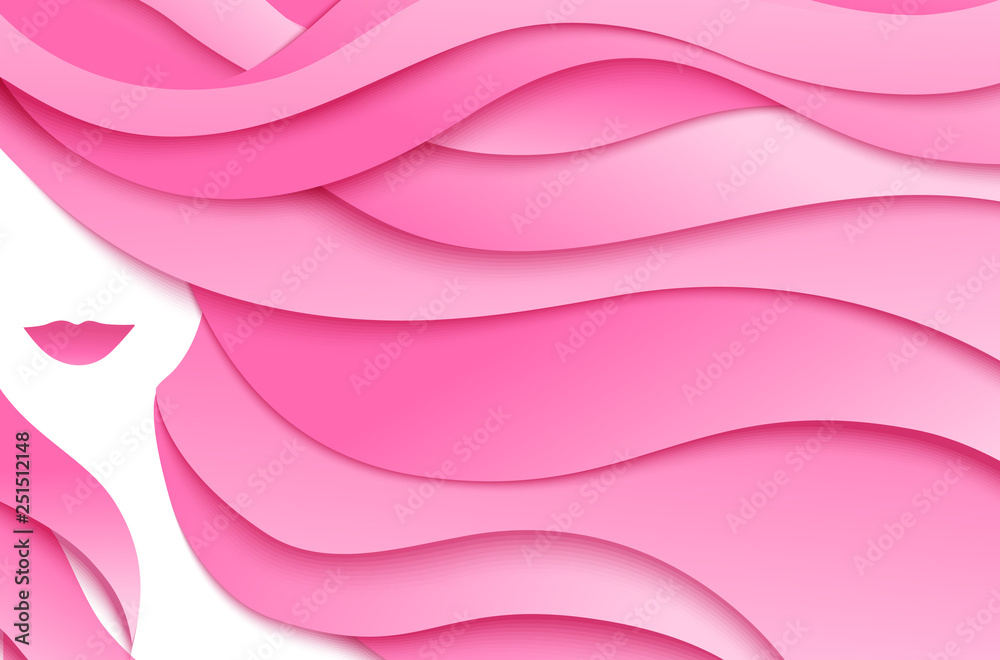 Pink wig vector deals
