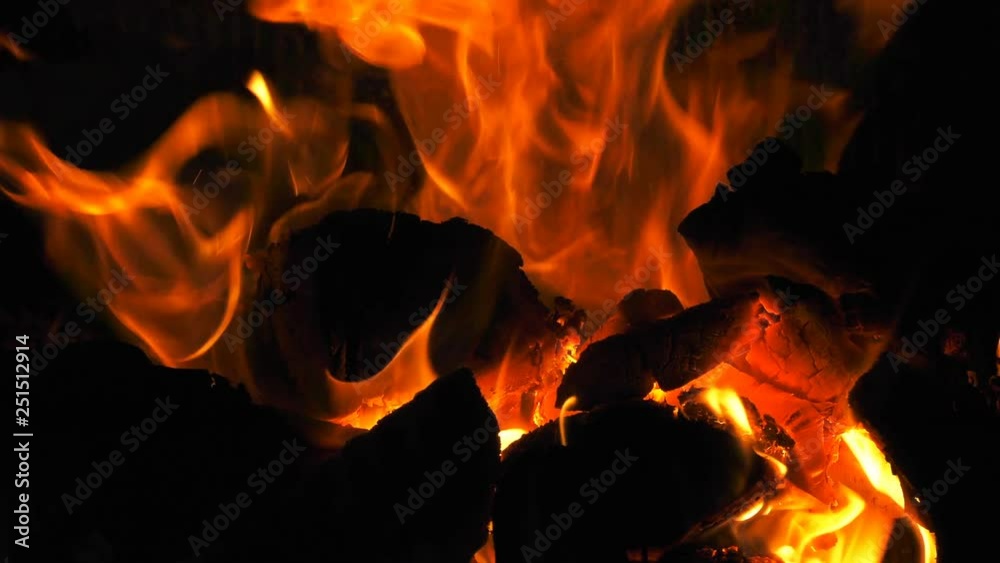 Wooden Fire Burning Flames Wooden Fire Burning Flames
