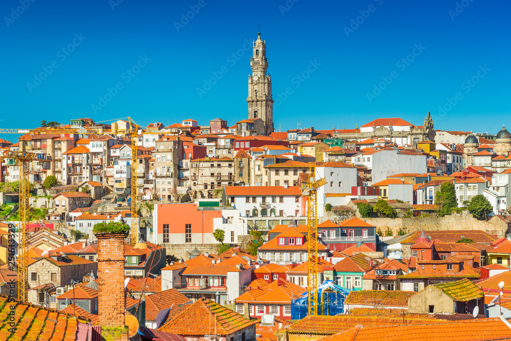 Panorama of Porto old town, Portugal