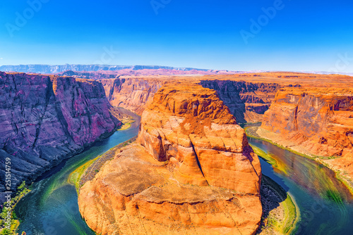 Horseshoe Bend is a horseshoe-shaped incised meander of the Colorado River. photo