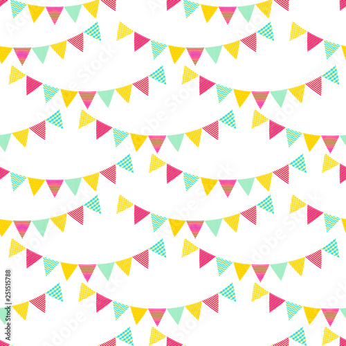 Colorful triangle flags gar...