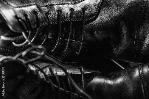 stylish leather boots with lacing © Евгений Округин