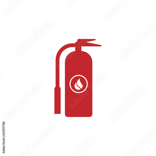 Fire extinguisher icon design template vector isolated
