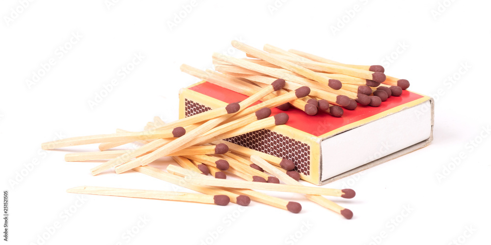 Matches, isolated on a white background Matches, isolated on a white background
