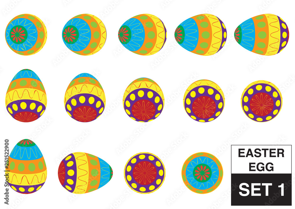 Easter egg vector set