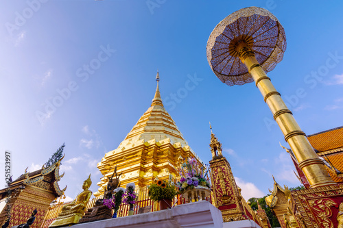 Wat Phra That Doi Suthep is a Theravada Buddhist temple (wat) in Chiang Mai Province, Thailand. photo