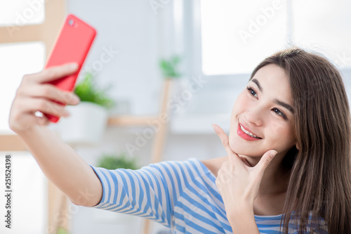 woman selfie happy