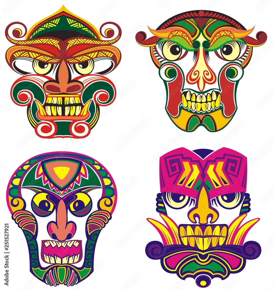 Ethnic masks or tribal masks