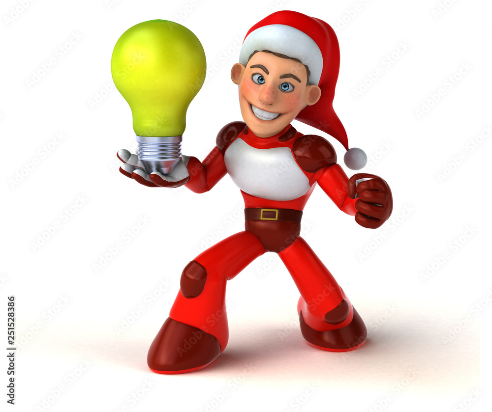 Fun Super Santa Claus - 3D Illustration Fun Super Santa Claus - 3D Illustration