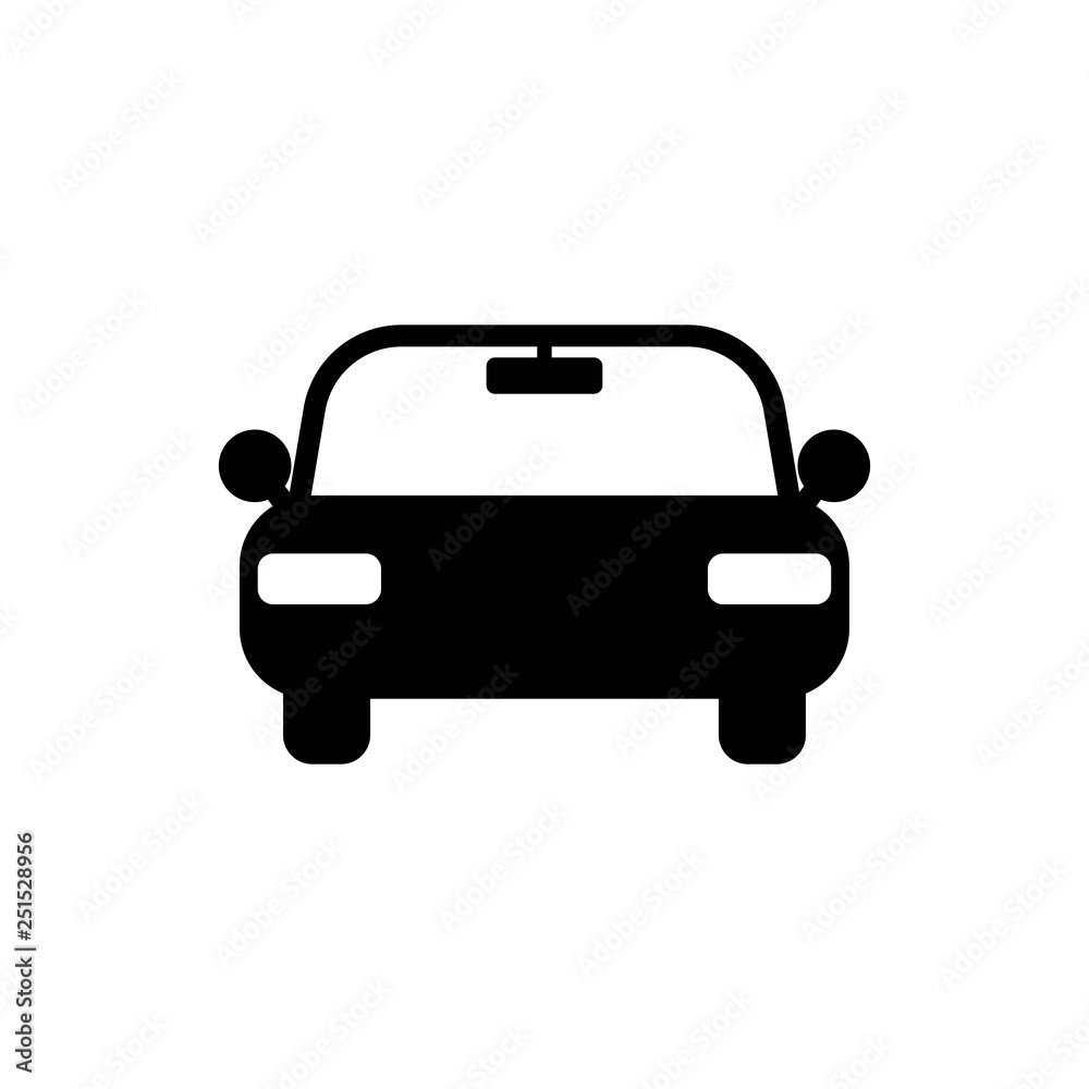 Car monochrome icon - vector