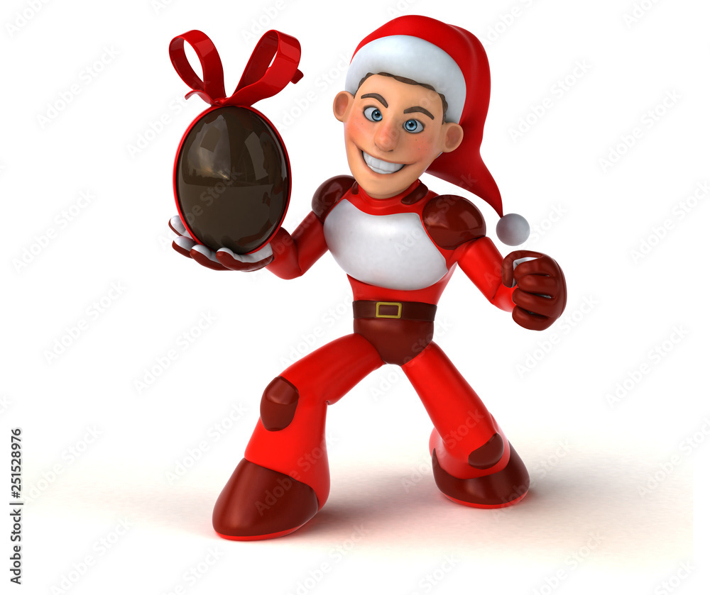 Fun Super Santa Claus - 3D Illustration Fun Super Santa Claus - 3D Illustration