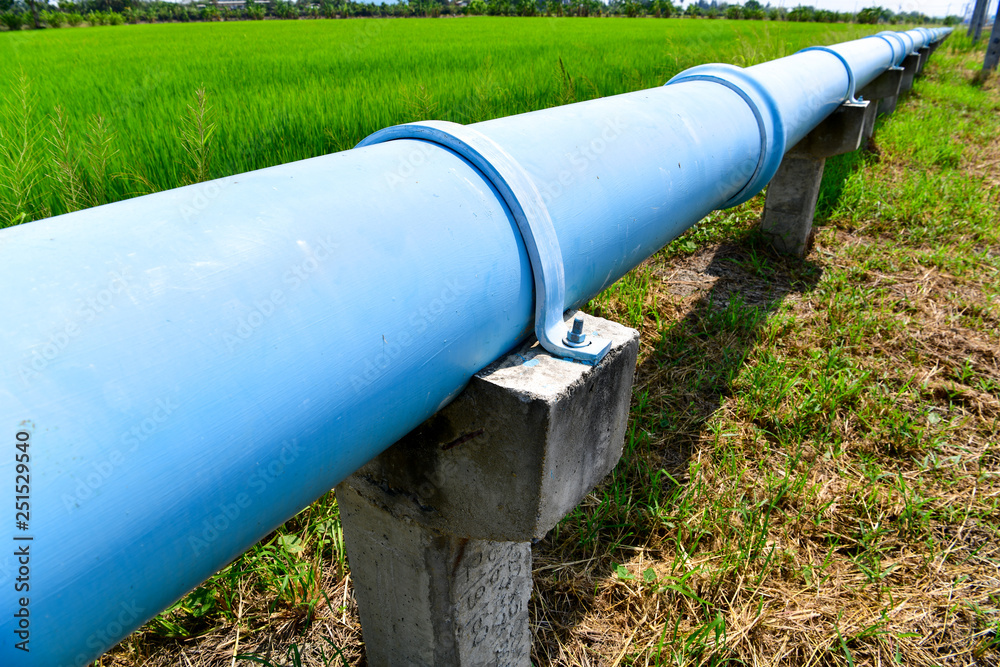 Water pipeline and distribution parallel of the road Water pipeline and distribution parallel of the road