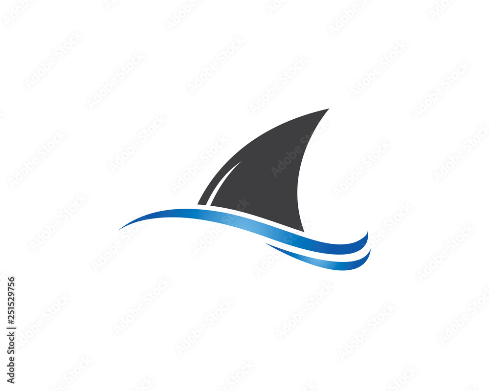 Shark fin logo template vector icon illustration design Shark fin logo template vector icon illustration design