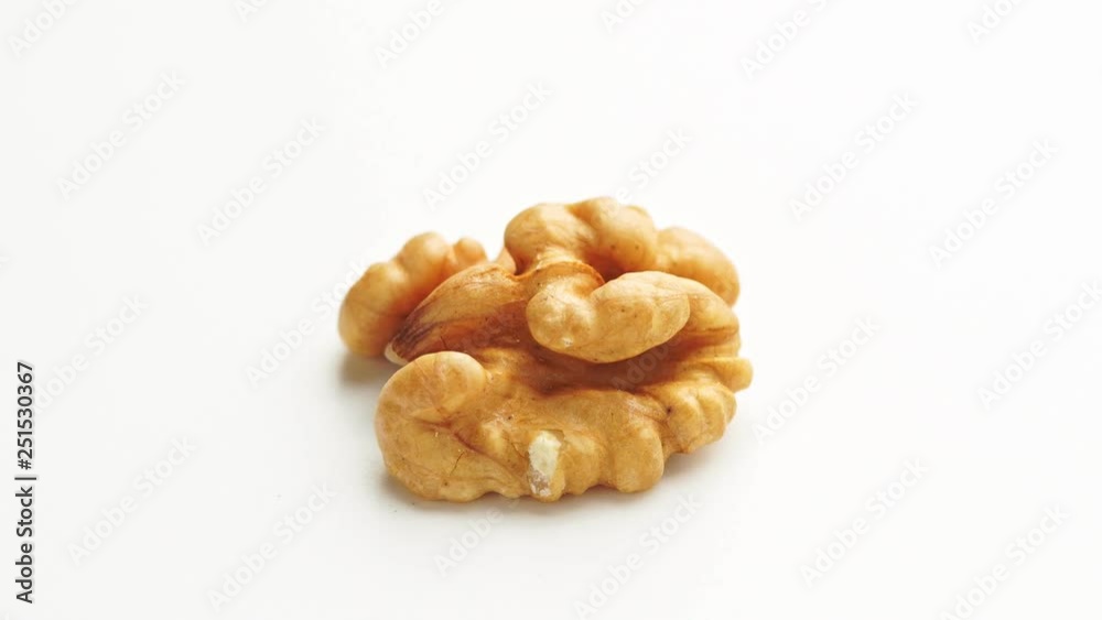 4K macro video of rotating kernel of walnut 4K macro video of rotating kernel of walnut