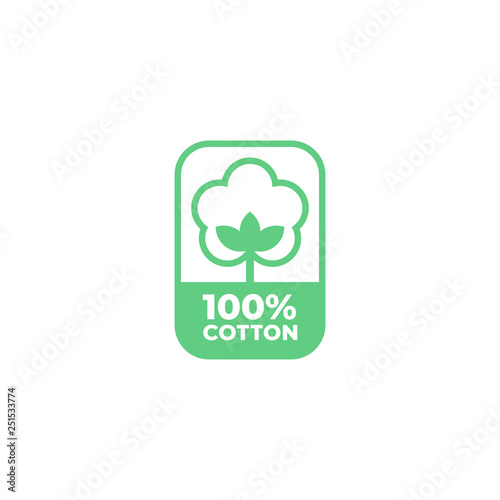 100% cotton icon. Vector illustration