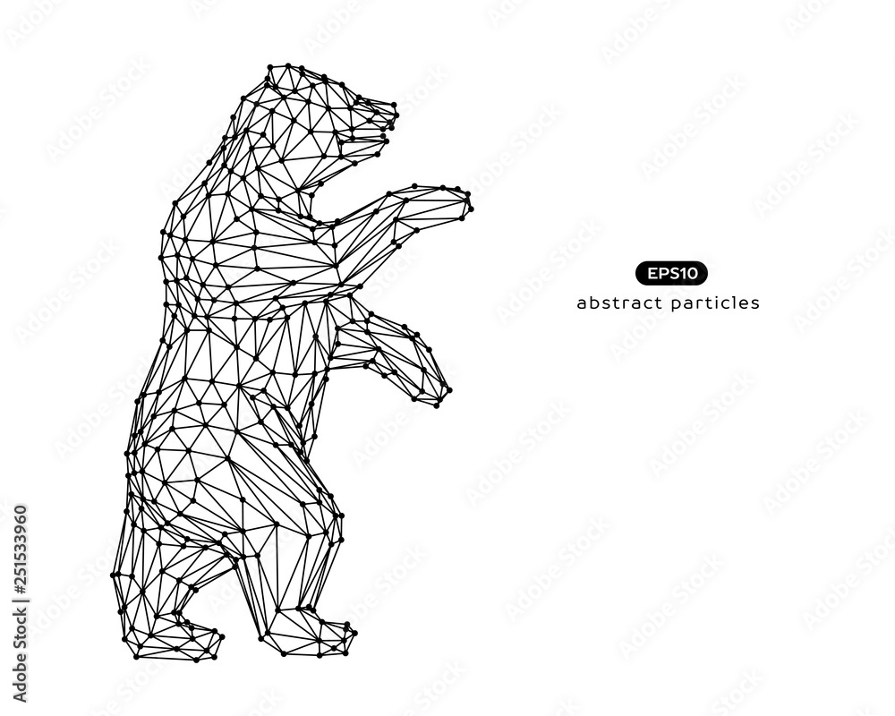 Fototapeta premium Vector abstract illustration of bear.