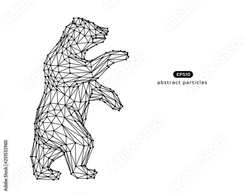 Vector abstract illustration of bear.
