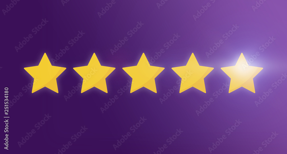 Fototapeta premium Rating of Five Star