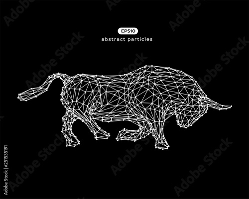 Vector abstract illustration of bull.