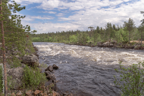 River flowing in Lapland